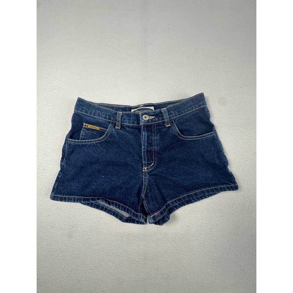 Vintage Blue Asphalt Womens 3 Denim‎ Shorts Dark Wash High Rise Y2K 90s Cotton